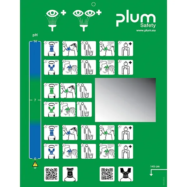 Plum Eye Emergency Oogspoelbox met 2 x 500 ml Oogspoelflessen | Stofdichte Wandbox