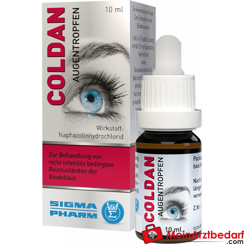 Sigmapharm Coldan Augentropfen 10 ml (Naphazolin 10 mg/ml) ab 6 Jahren