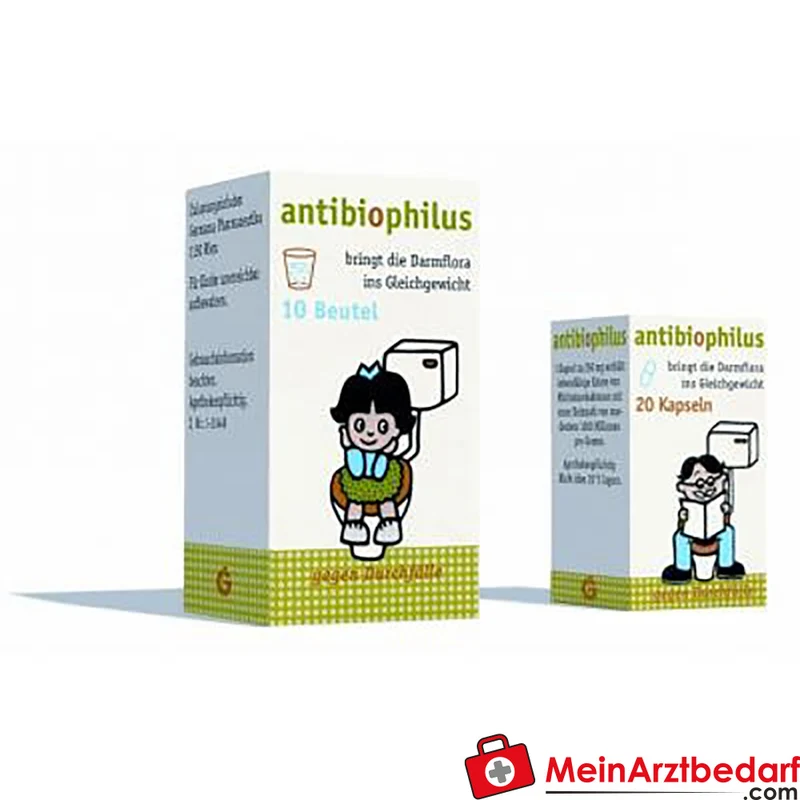 GER01 Antibiophilus Beutel 10 Stk Probiotikum LCR35 1 Mrd/g gegen Durchfall