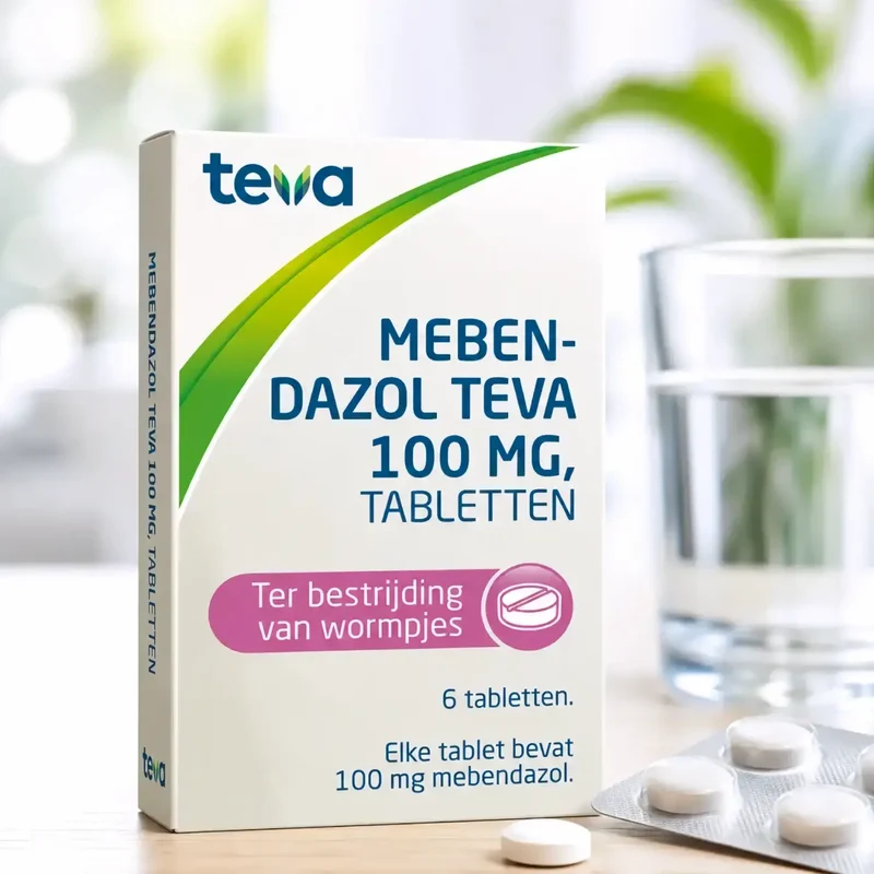 Wormkuurtabletten Teva Mebendazol 100 mg - 6 tabletten