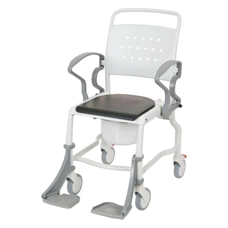 Rebotec Toilettenstuhl Bonn mit Rollen, grau "aus Kunststoff" (HMV: 18.46.02.0047)