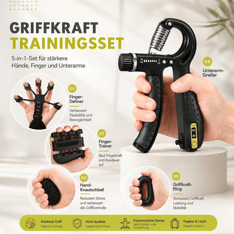 Handtrainer Set für Griffkraft | Greifwerk