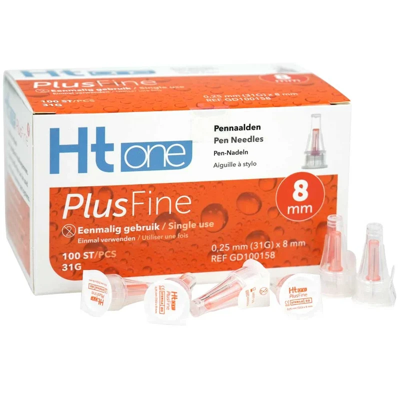 HT One PlusFine pennaalden 8 mm 31G 100 stuks