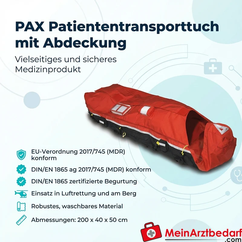 Pax Patiententransporttuch mit Abdeckung