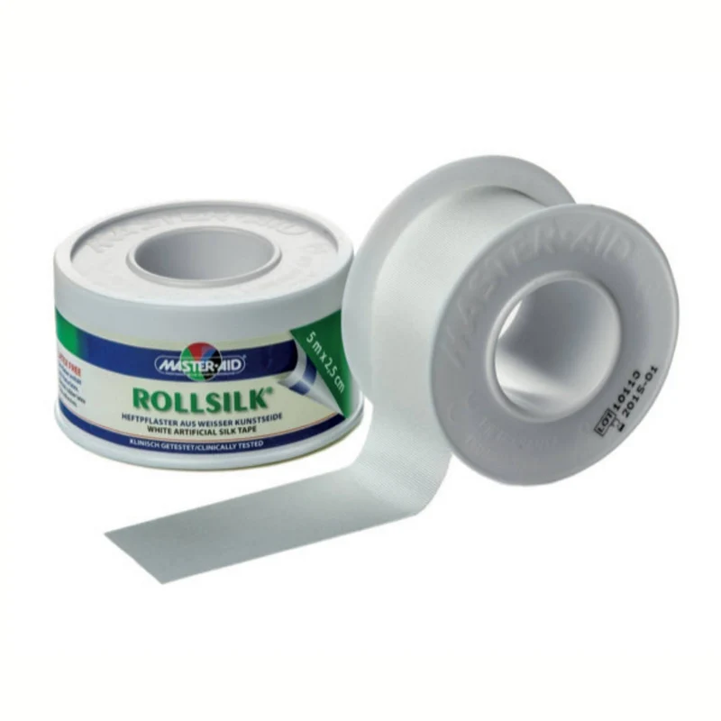 ROLLSILK® - sensitives Spulenpflaster zur mittelstarken Fixierung (wasserabweisend) - 5 m x 1,25 cm