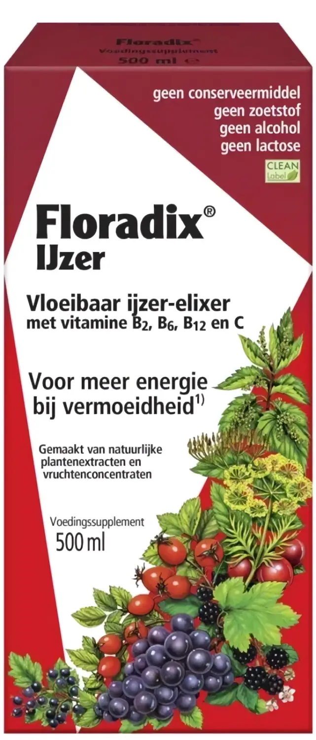 Vloeibaar IJzer-Elixer met Vitamines 500 ml – Bij Vermoeidheid