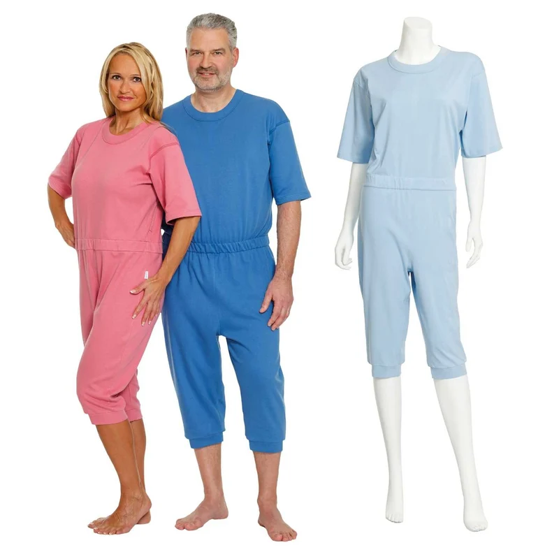 Suprima 4710, Pflege-Overall CareBasic, kurz, Patientenoverall ohne Beinreissverschluss - Gr. S-XL