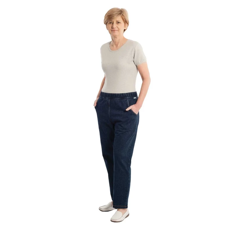 Suprima 4510 017, Care Active Overall Jeans, mit Rücken-RV, unisex - jeansblau, Gr. S-XL