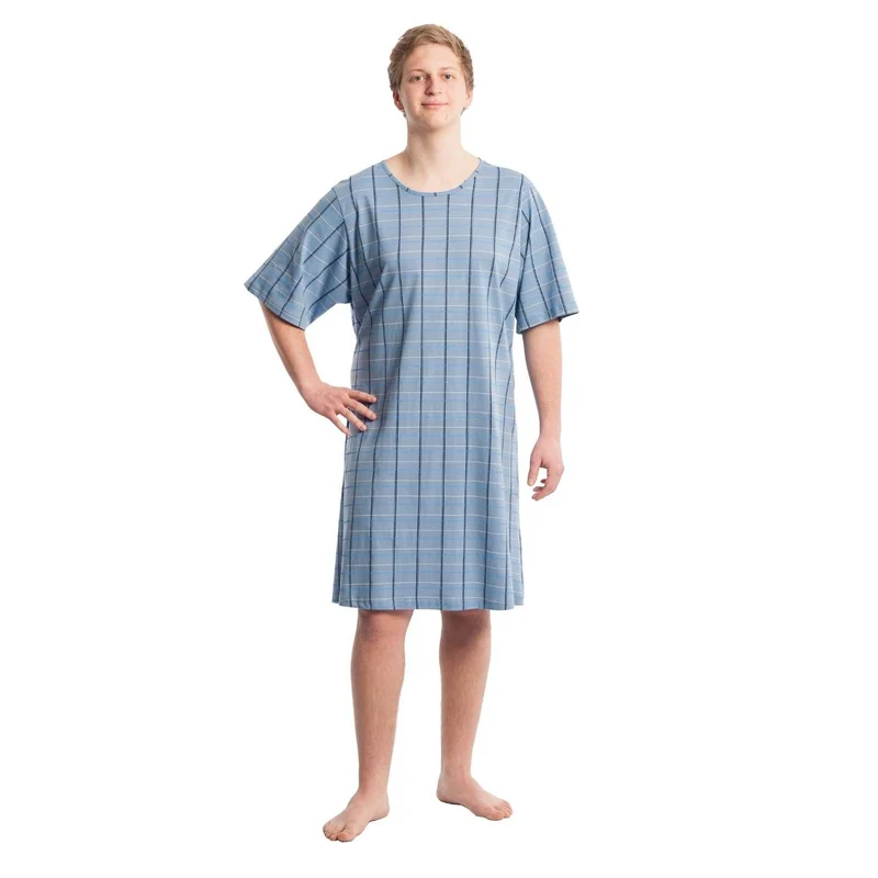 Suprima 4079, Pflegehemd für Herren zum Binden, 1/2 Arm - versch. Farben, Gr. M/L & XL/XXL
