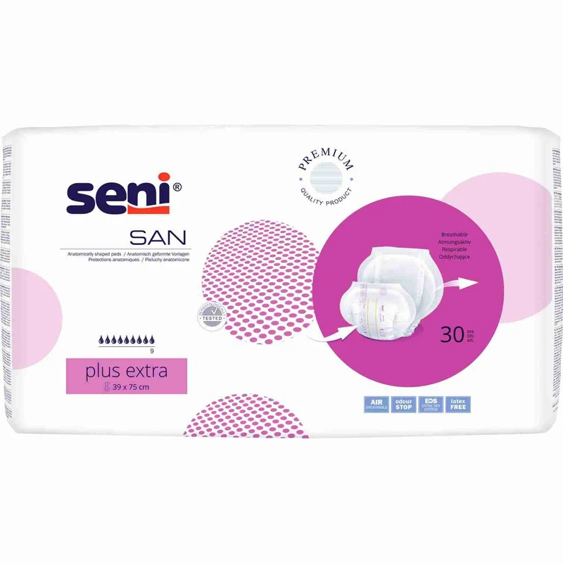 Seni San Plus Extra - Vorlagen für sehr schwere Harn-und Stuhlinkontinenz - ca. 3500 ml (HMV: 15.25.30.2039)