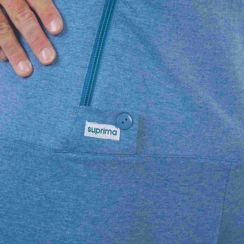 Suprima 4686 059, Funktionsoverall BW/Polyester, 2x Front-RV, Bein-RV, unisex - kornblume, Gr. S-XL
