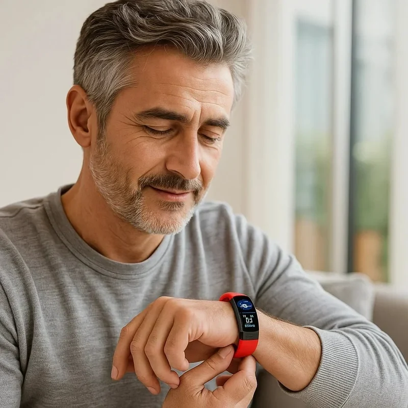 Smartwatch | EKG, Herzfrequenz & Blutdruck | Integriertes USB-Laden