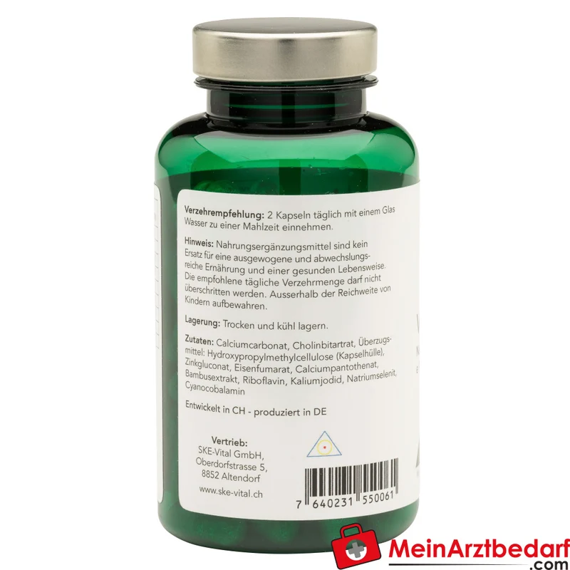 SKE Vital Vegan Support Eisen 14 mg Vitamin B12 10 µg Kapseln 90 Stück