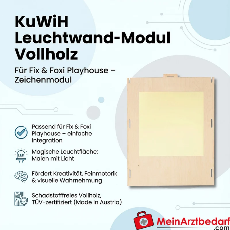 KuWiH Leuchtwand-Modul Vollholz für Fix und Foxi Playhouse, Zeichenmodul