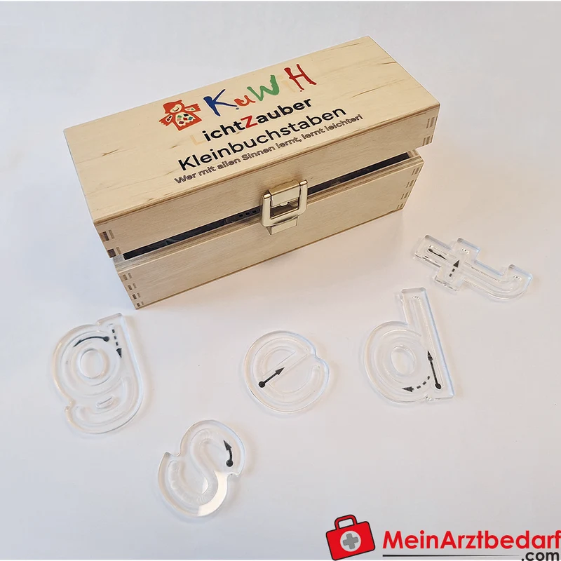 KuWiH LichtZauber Schablonen Kleinbuchstaben Plexiglas-Set für Licht-Tablet Lernhilfe Schuleingangsphase