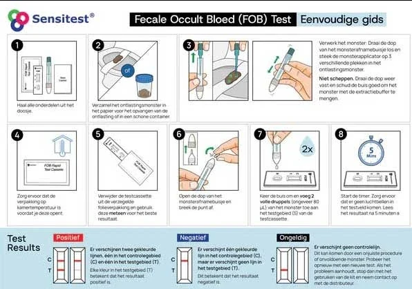 Sensitest FOB zelftest occult bloed faeces
