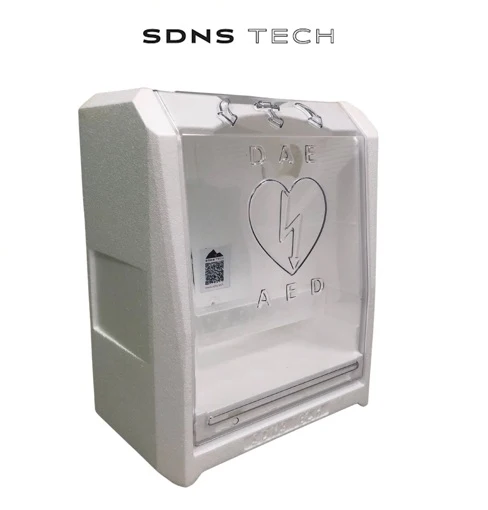 Armoire extérieure pour défibrillateur DAE avec chauffage, ventilation, LED et alarme – Modèle E30