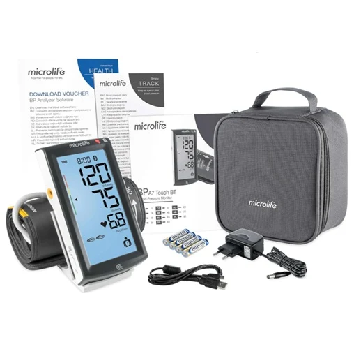 Microlife BP A7 Touch BT – Tensiomètre au bras avec écran tactile, Bluetooth et détection AFIB