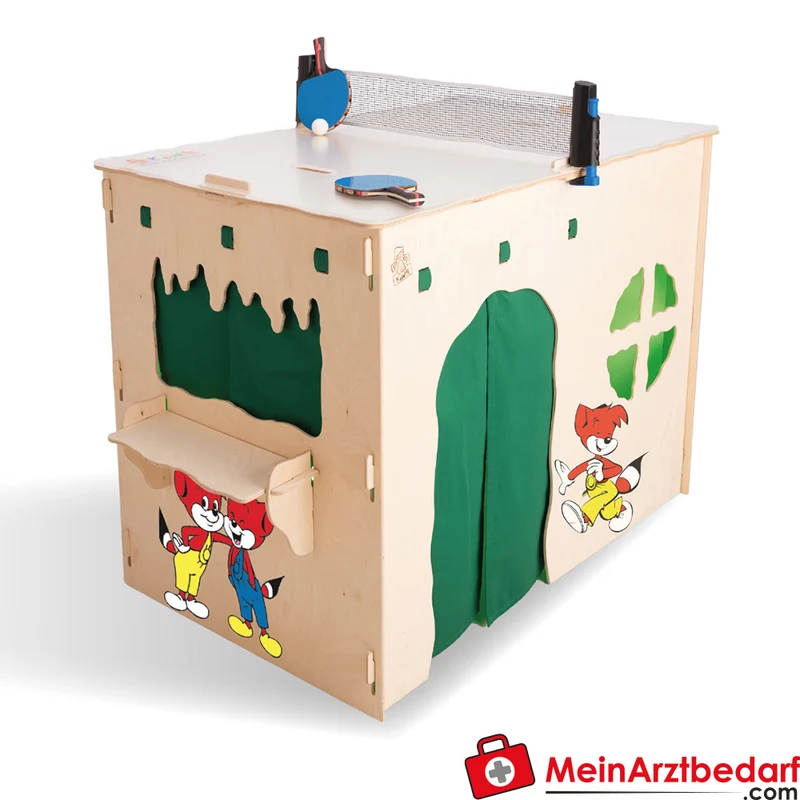 Fix & Foxi Playhouse Kinderspielhaus Vollholz modular TÜV-geprüft 119×90×80 cm