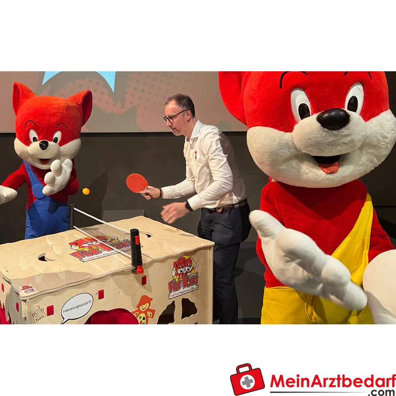 KuWiH Tischtennis-Modul für Fix & Foxi Playhouse, Vollholz, kindersicher, werkzeugfreie Montage