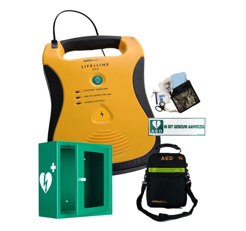 Defibtech Lifeline AED volautomaat - actiepakket met wandkast - Nederlands