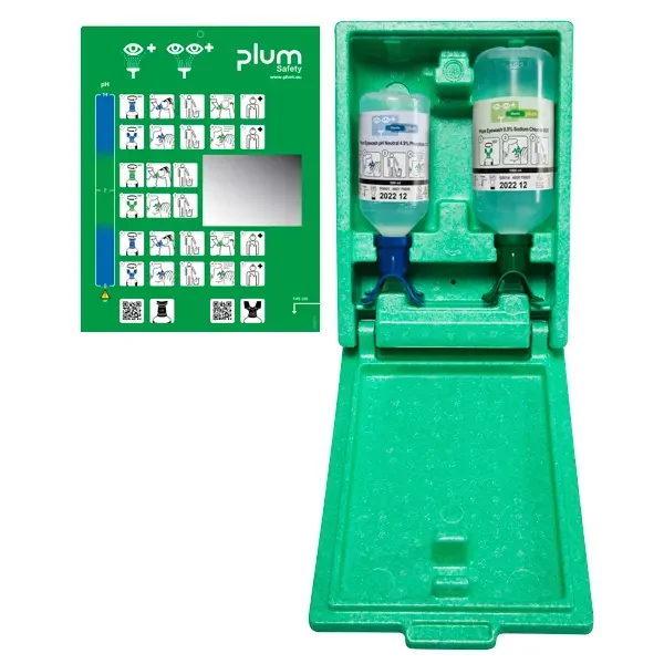 Plum Eye Emergency Station Duo oogspoeling in muurdoos 500/1000ml