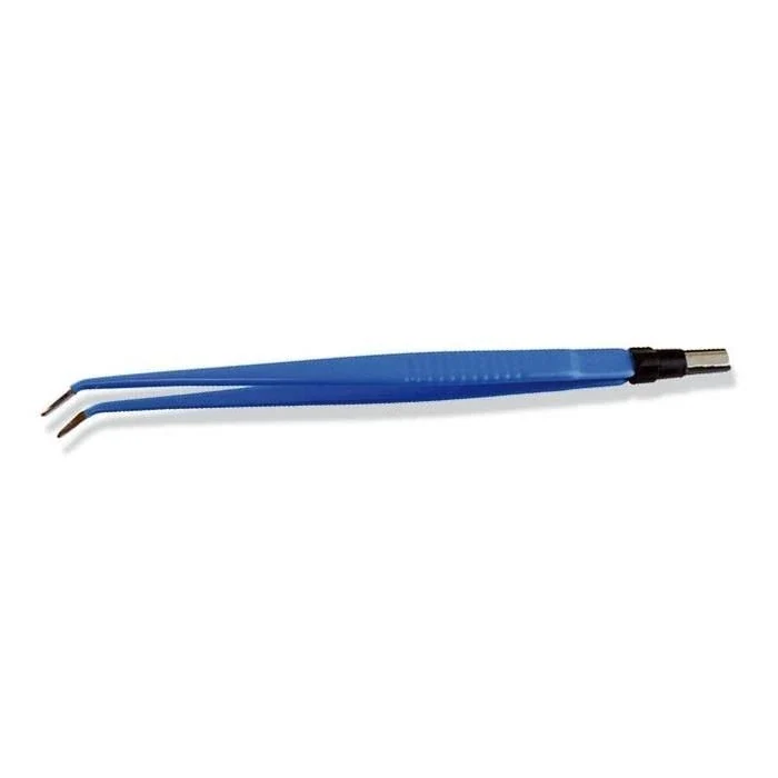 Alsatom bipolair pincet voor bipolaire coagulatie 19 cm met 2 mm tip, gebogen