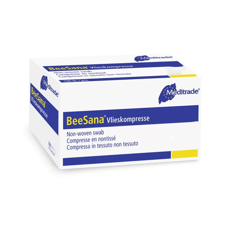 BeeSana® non-woven gazen, 6 lagen, niet steriel, 100 stuks, 10 x 20 cm