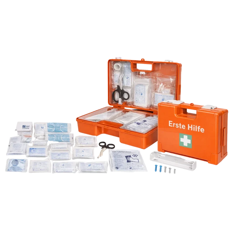 FAP Erste-Hilfe-Koffer SMALL, mit Wandhalterung, orange
