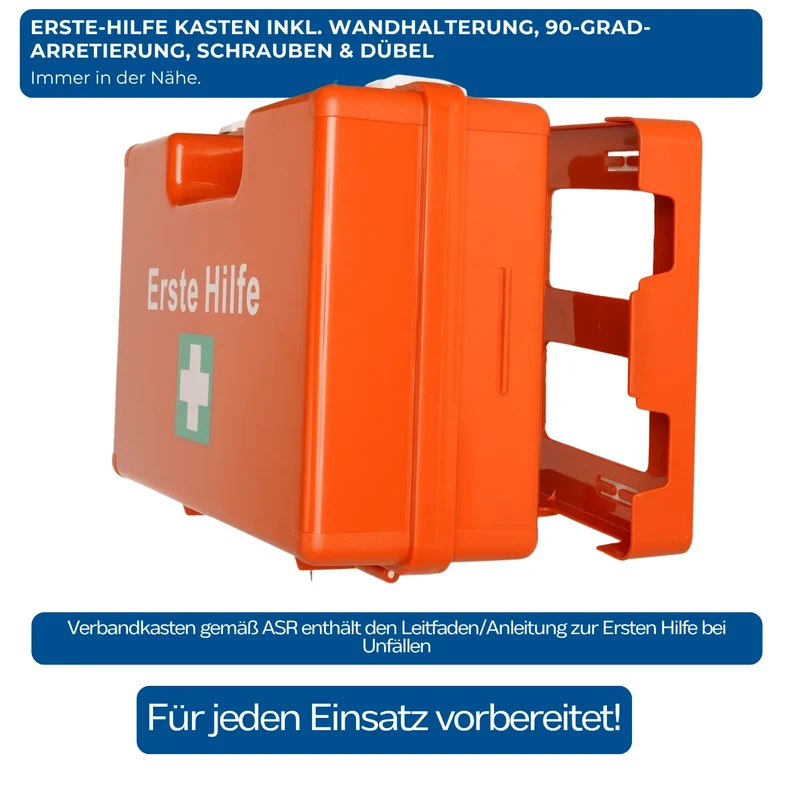 FAP Erste-Hilfe-Koffer MEDIUM, mit Wandhalterung, orange