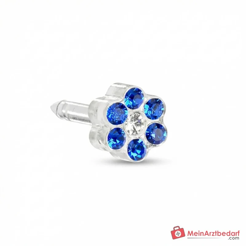 Blomdahl Erstohrstecker Daisy Kunststoff blau, 5 mm, 10 Stk.