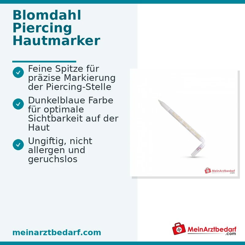Blomdahl Hautmarker chirurgisch, steril, feine Spitze, dunkelblau, 1 Stk.