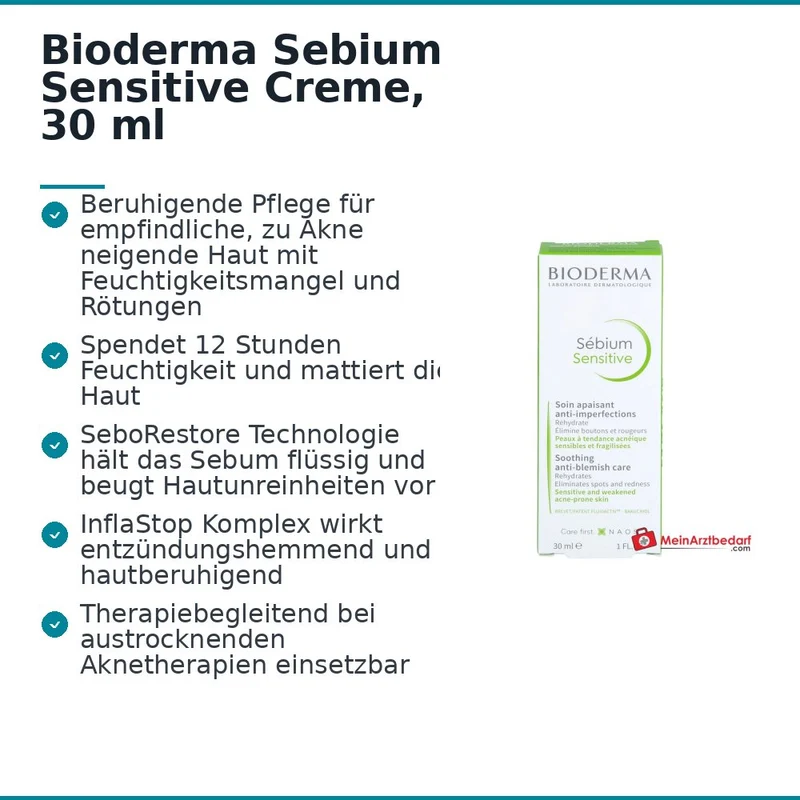 Bioderma Sebium Sensitive Creme, 30 ml