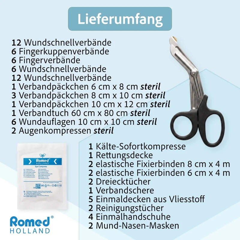 Romed Erste Hilfe Nachfüllset DIN 13157:2021