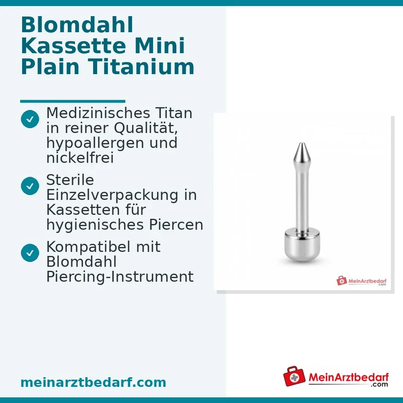 Blomdahl Nasenpiercing Plain Titan, 10 Stk.