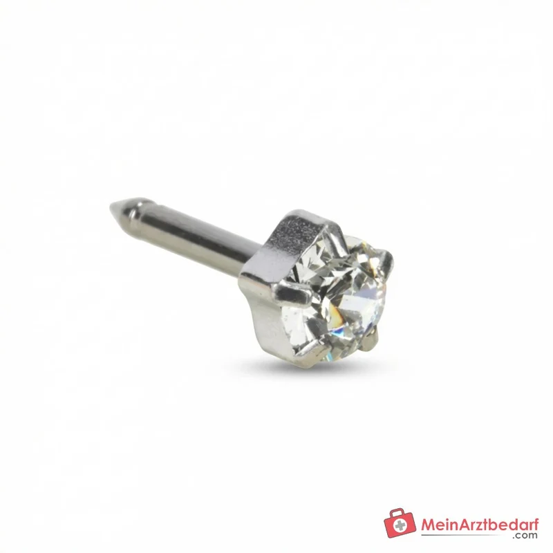 Blomdahl Erstohrstecker Tiffany silber mit Zirkonia, 4 mm, 10 Stk.