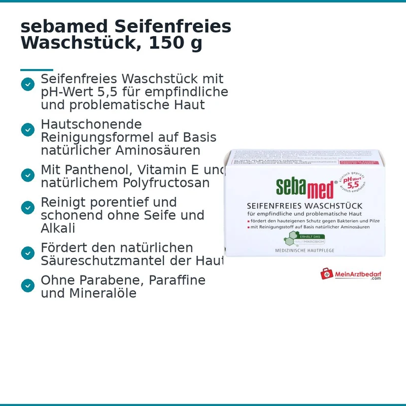 sebamed Seifenfreies Waschstück, 150 g