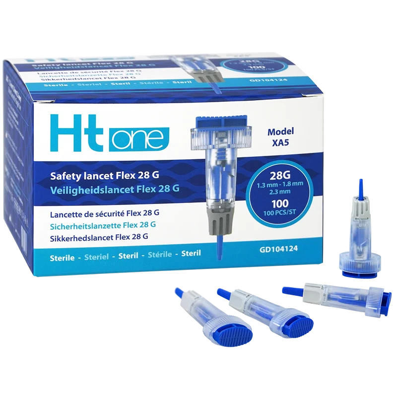 Ht One veiligheidslancet Flex 28G (1.3/1.8/2.3mm) 100 stuks