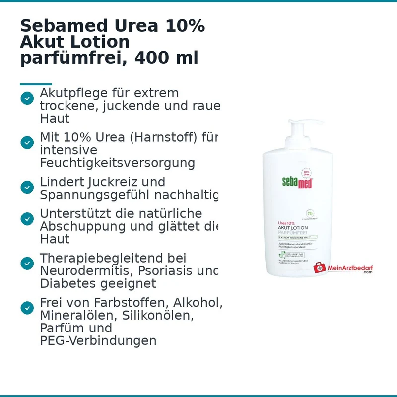 Sebamed Urea 10% Akut Lotion parfümfrei, 400 ml