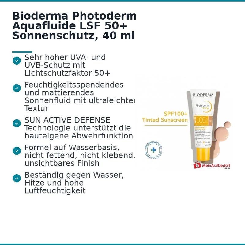 Bioderma Photoderm Aquafluide LSF 50+ Sonnenschutz, 40 ml