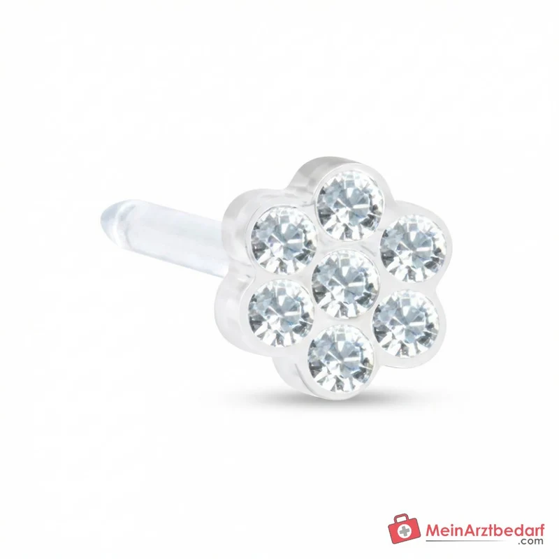 Blomdahl Erstohrstecker Daisy Kunststoff durchsichtig, 5 mm, 10 Stk.