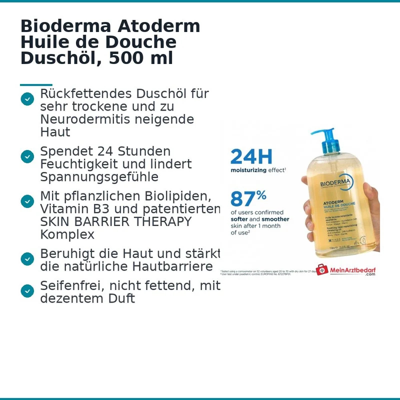 Bioderma Atoderm Huile de Douche Duschöl, 500 ml
