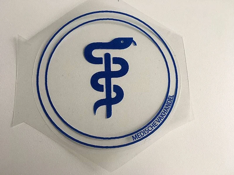 Aesculaap sticker voor verloskundigen