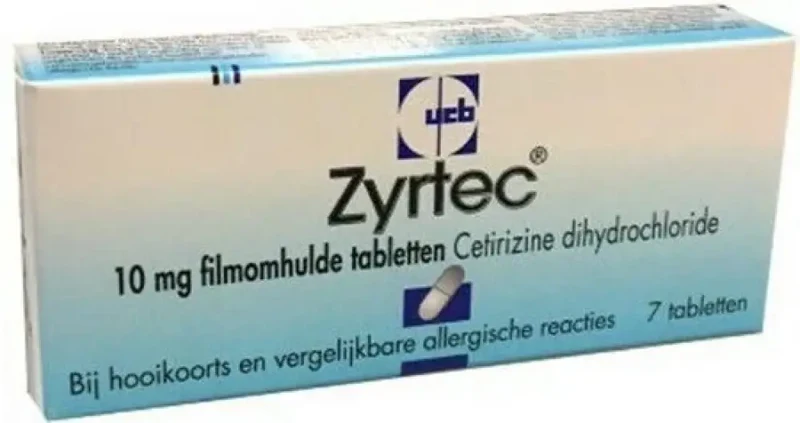 Zyrtec Cetirizine dihydrochloride 7 tabletten