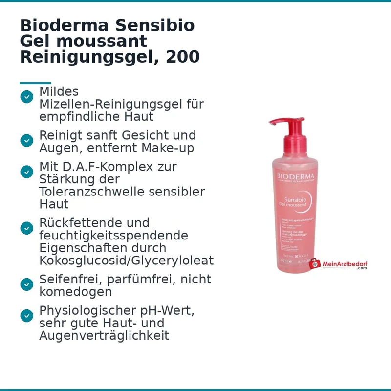 Bioderma Sensibio Gel moussant Reinigungsgel, 200 ml