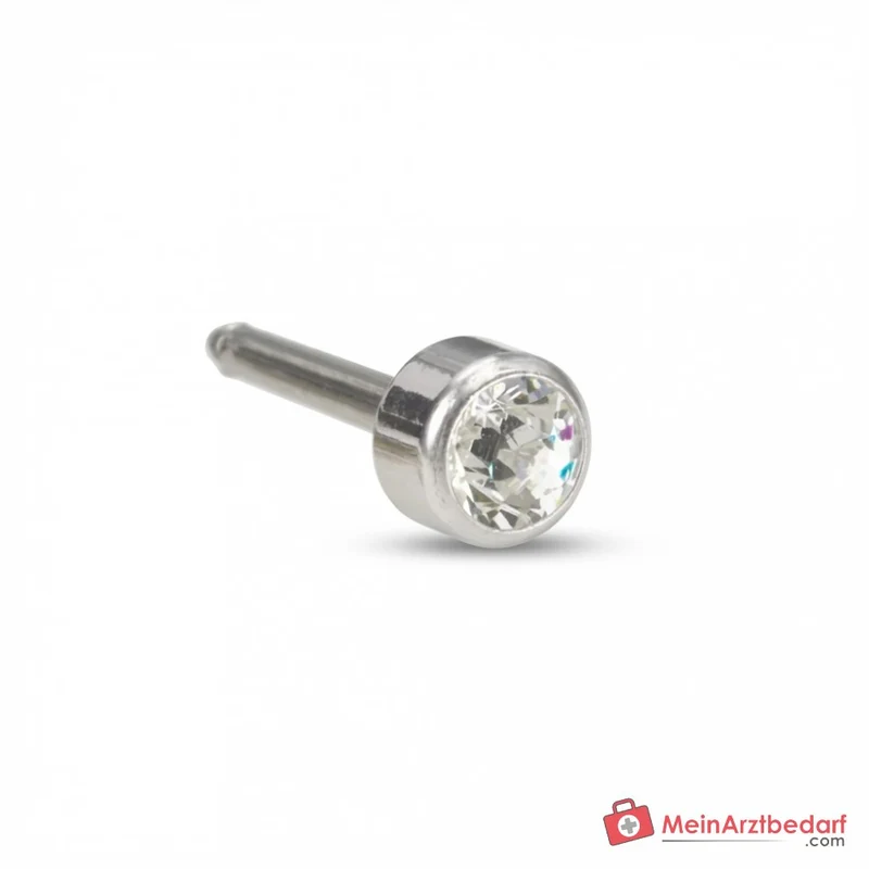 Blomdahl Erstohrstecker Bezel silber, 4 mm, 10 Stk.