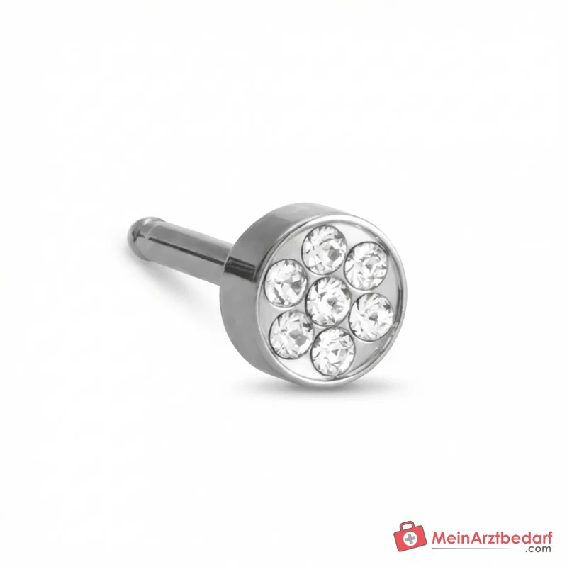Blomdahl Erstohrstecker Brilliance Plenary Titan, 7 Kristalle, 5 mm, 10 Stk.