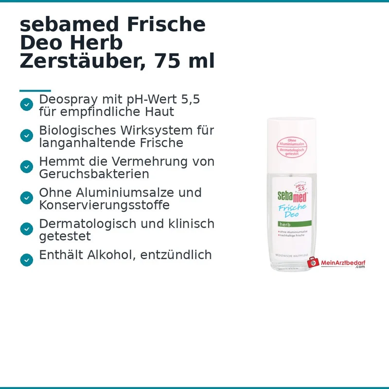 sebamed Frische Deo Herb Zerstäuber, 75 ml