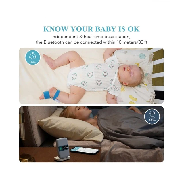 Viatom® Moniteur bébé – Oxymètre de pouls et capteur de mouvement intégré