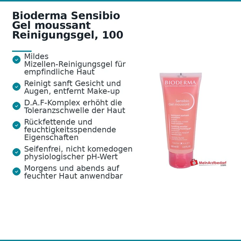 Bioderma Sensibio Gel moussant Reinigungsgel, 100 ml